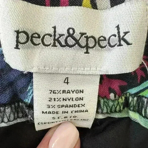 Peck & Peck Floral Design Skort Sports Wear Women Size 4 Stretch - Picture 5 of 7